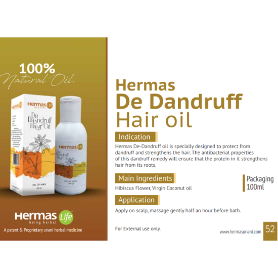 Hermas De Dandruff Hair Oil