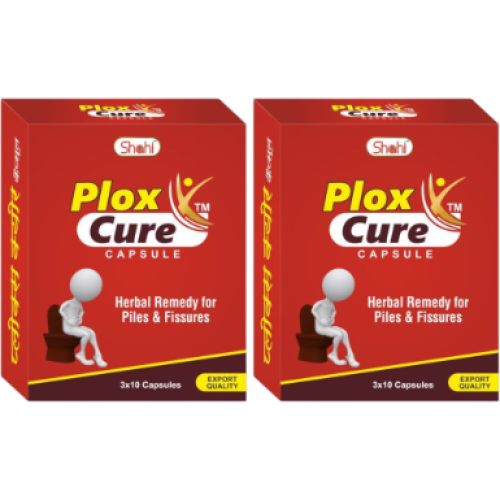 Plox Cure Capsules 3x10cap. for Piles & Fissures (Pack of 2) Plox Cure Capsules 3x10cap. for Piles & Fissures (Pack of 2)
